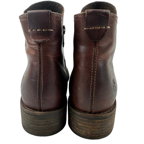 Timberland Women's Chelsea Boots Size US 8 Beckwith Leather Block Ankle Brown - Picture 8 of 13